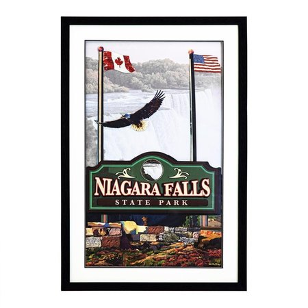 YOSEMITE HOME DECOR 24 x 36 in. Niagara Falls 3D Collage Framed Wall Art 3220032